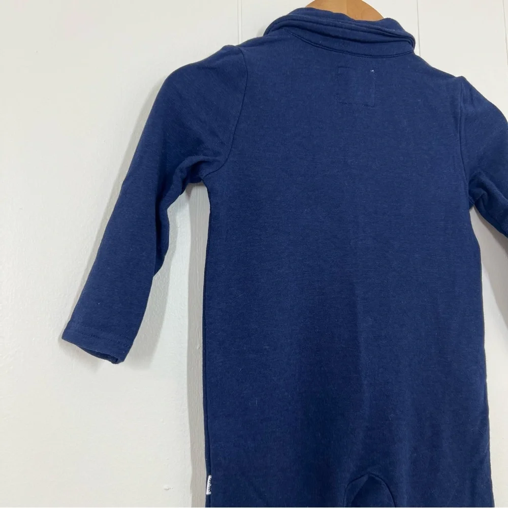 Little Sleepies Navy Blue Polo Romper